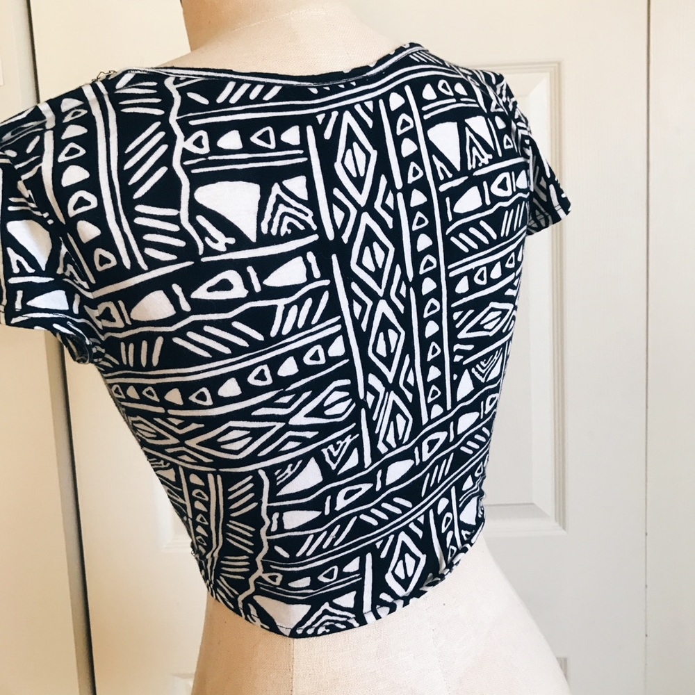 Tribal print crop top